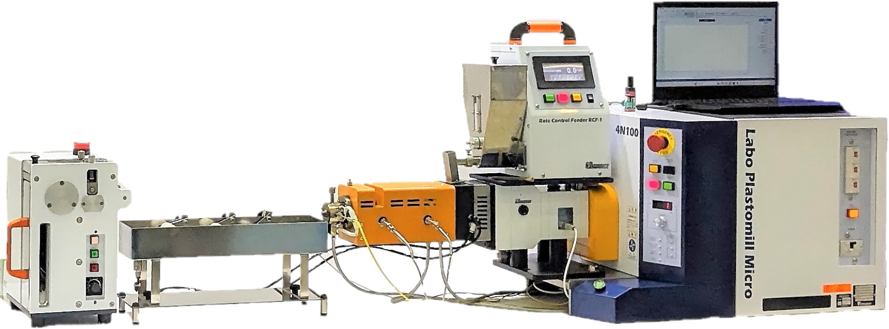 4N100 + 二軸押出機 2D15W + 定量フィーダーRCF-1 + 小型ペレタイザ MPETC1